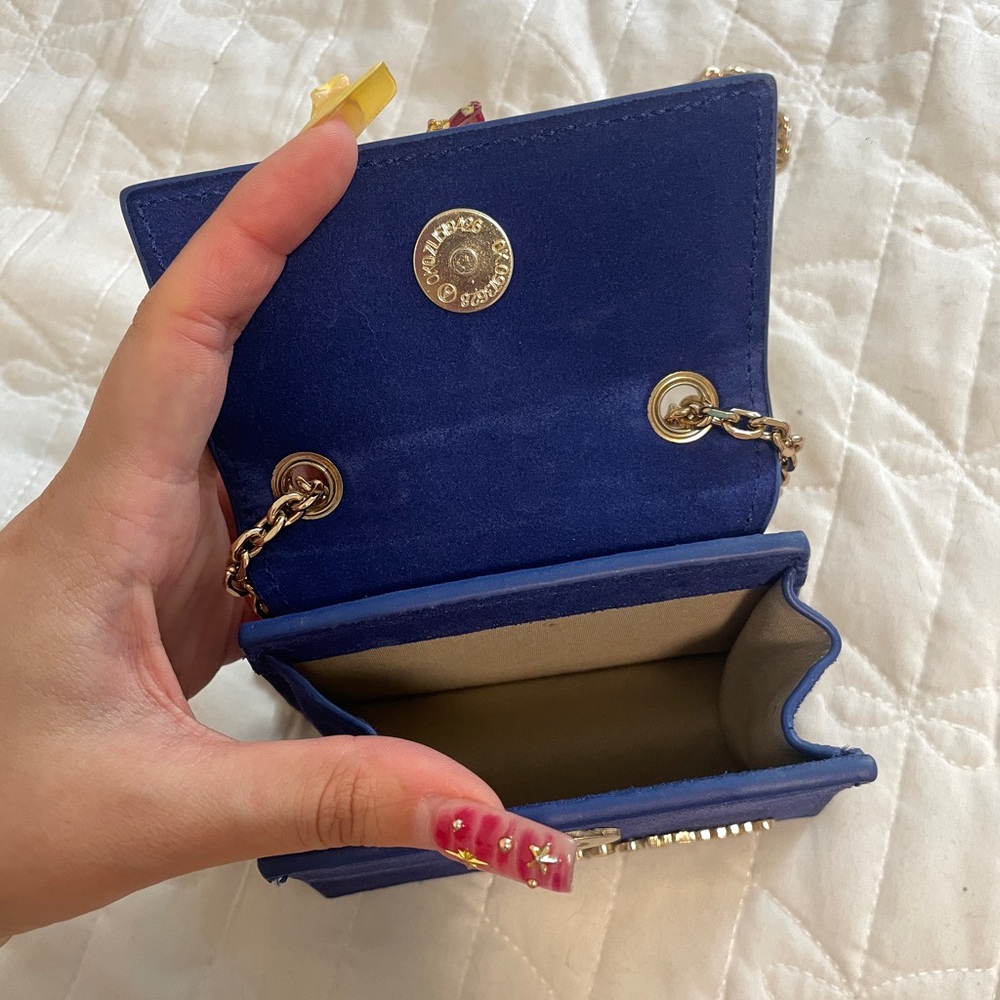 Jacquemus Le Piccolo Blue Suede Micro Tote Mini Bag - Picture 6 of 6